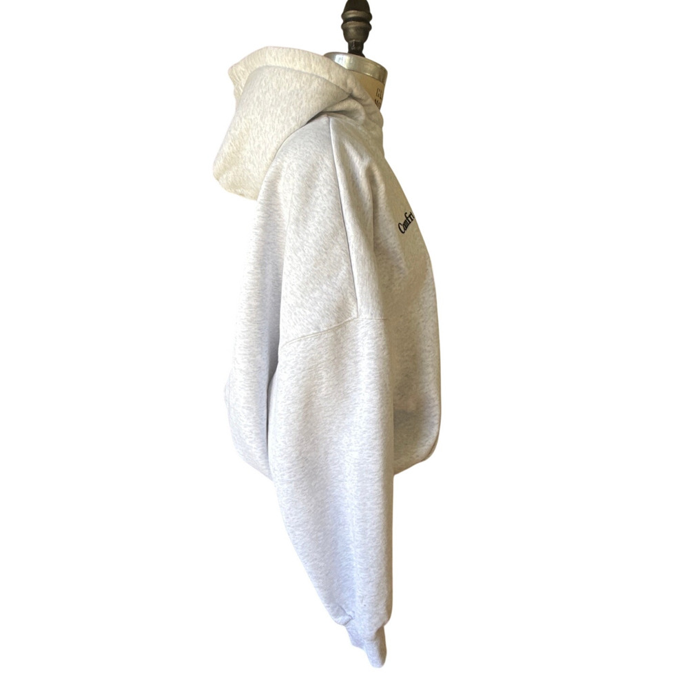 Comfrt Cloud Zip Hoodie Mega in Storm Light Gray Size Small Oversized Fit - Picture 3 of 7